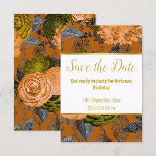 LUXUS ORANGE GOLD WEIß ANTWORTKARTE RSVP KARTE