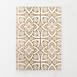 Luxus Ornamente 7 Dreifach Gefaltete Urlaubskarte