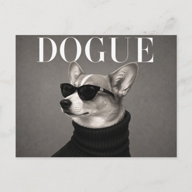 Luxus Pembroke Welsh Corgi Postkarte (Vorderseite)