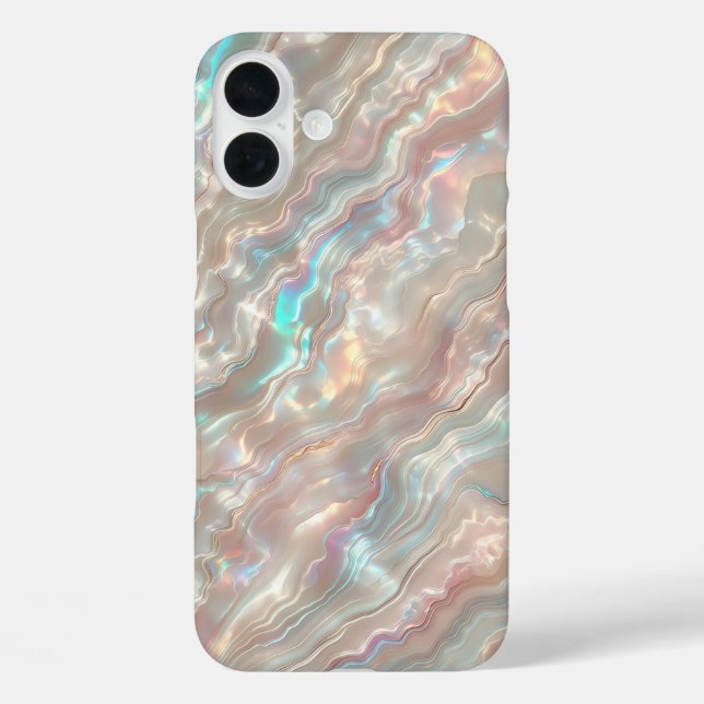 Luxus-Perlmutt-Achat-Handyhülle - Irisierend Case-Mate iPhone Hülle (Rückseite)