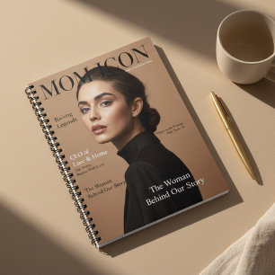 Luxus-Personalisiertes-Mama-Magazin-Cover-Foto  Notizblock