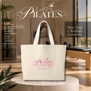 Luxus-Pilates: Die Kernprinzipien Pink Jumbo Stoffbeutel