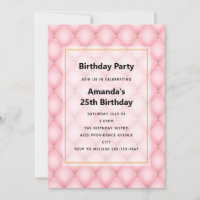 Luxus pink Tufit Diamond Muster Geburtstag