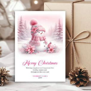 Luxus-Pinkmas editierbare festliche Szene Weihnach Feiertagskarte