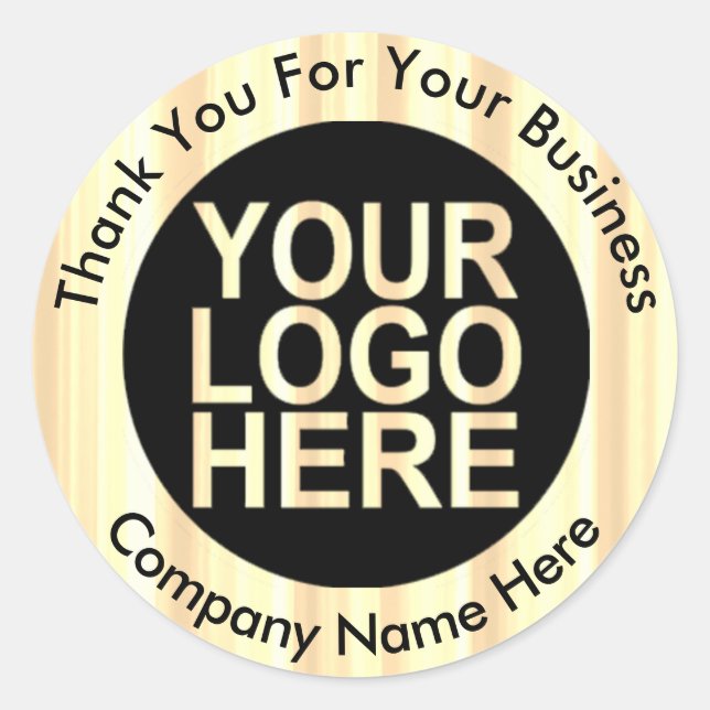 Luxus Podium mit dem Logo Classic Runder Aufkleber (Vorderseite)