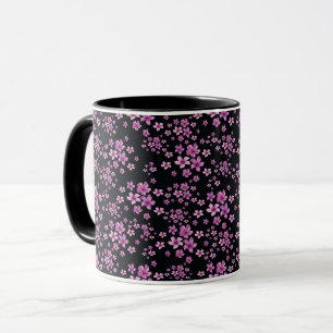 Luxus Popular Black Lila Floral Tasse