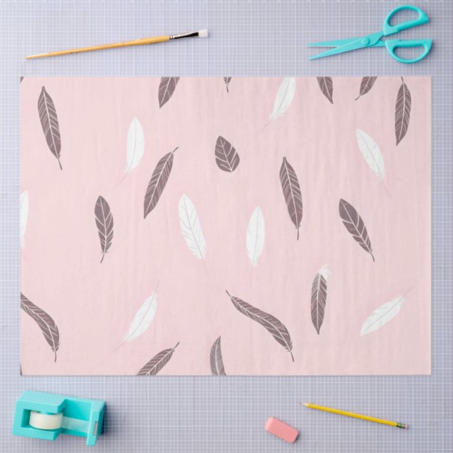 Luxus Popular Feathers Boho Collection Seidenpapier (Basteln)