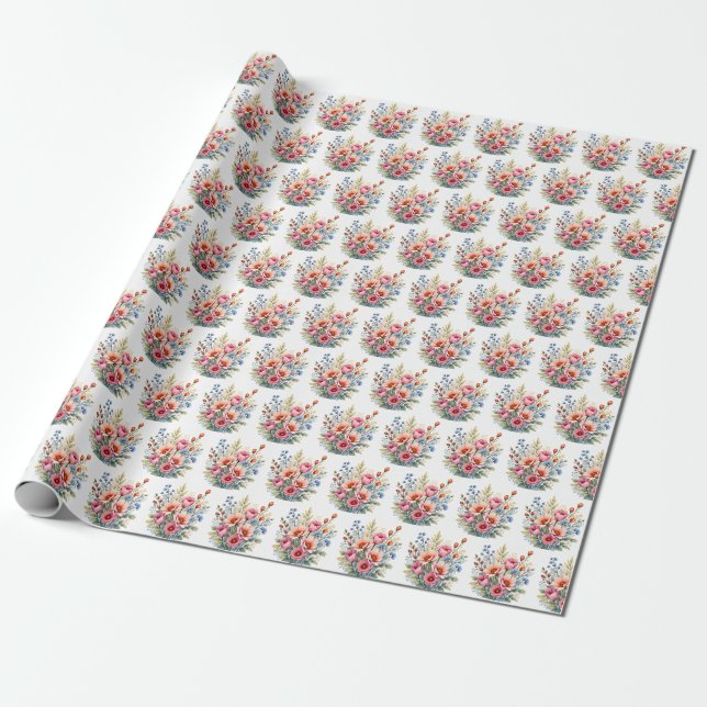 Luxus-Popular-Wildblumen-Schöne-Kollektion Geschenkpapier (Ungerollt)