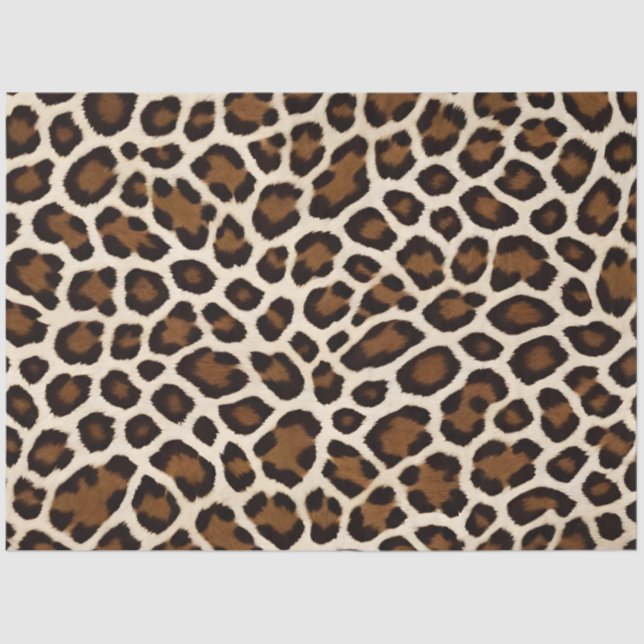 Luxus Populäre White Leopard Elegante Collection Seidenpapier (Vorderseite)