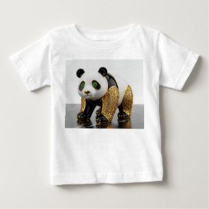 Luxus-Porzellan-Panda mit Goldfiligran Baby T-shirt
