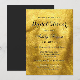 Luxus pure Gold Foil Texture - Brautparty Einladung