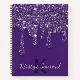 Luxus-Purple-Tröpfchen-Glitter-Journal Notizbuch