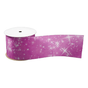 Luxus purpur Glitter Sterne Funkeln Satinband