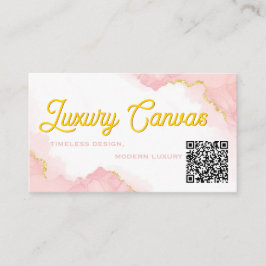 Luxus QR Code Beauty Business Card Visitenkarte