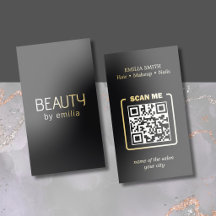 Luxus-QR-Code für Schönheitssalon mit schwarzer Go
