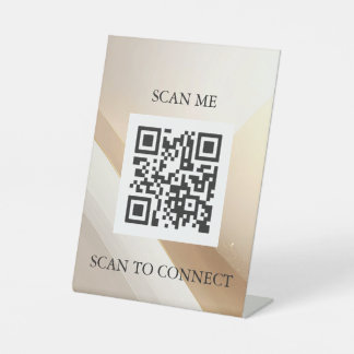 Luxus QR-Code Schild | Scan Me Tischschild | Minim