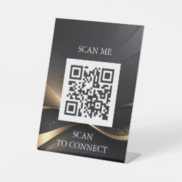 Luxus QR-Code Schild | Scan Me Tischschild | Minim
