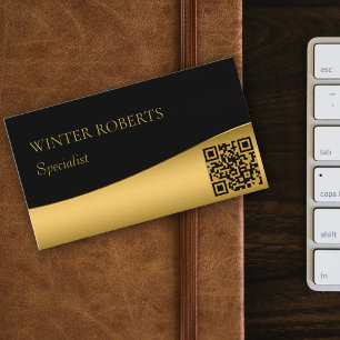 Luxus-QR-Code schwarz und gold professionell Visitenkarte