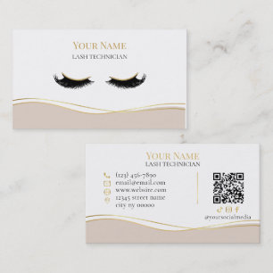 Luxus-QR-Code-Wimperntechnikerin Visitenkarte