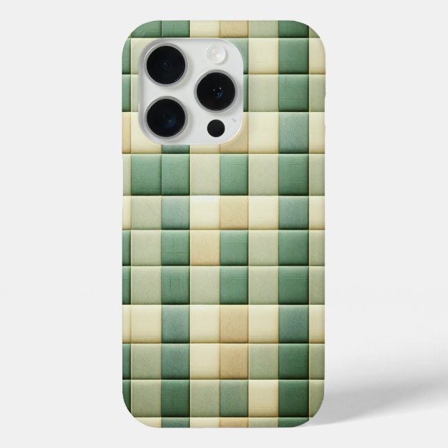 Luxus-Quiltstoff-Musterhülle - Salbeigrün  Case-Mate iPhone Hülle (Rückseite)