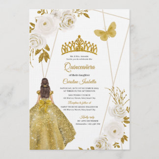 Luxus-Quinceanera-Individualisierbares Quinceanera Einladung