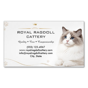 Luxus-Ragdoll-Katzenzüchter   Magnetische Visitenkarte