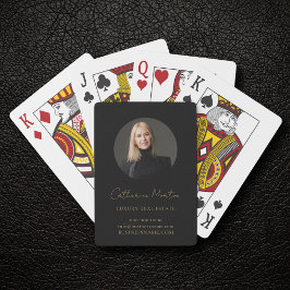 Luxus Real Anwesen Chic Black Gold Foto Spielkarten