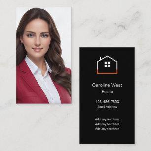 Luxus Realtor Portrait Silk Style Business Cards Visitenkarte