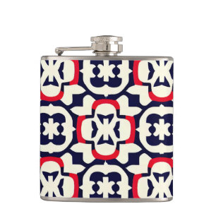 Luxus Red White und Blue Flachmann