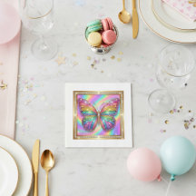 Luxus-Regenbogen-Glitter-Schmetterling-Party-Papie