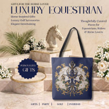 Luxus-Reitpferd Navy Gold & Elfenbein 