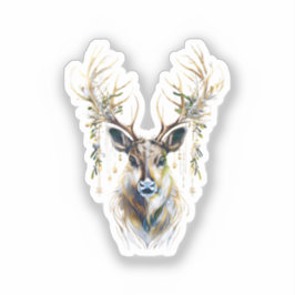 Luxus-Rentier-Sticker mit Antler Aufkleber