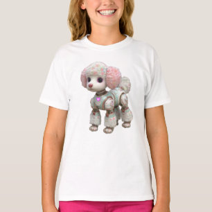 Luxus Robot Poodle Art Print für Liebhaber von Hei T-Shirt