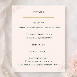 Luxus-Rosa-Blumen-Details-Karte Einladung