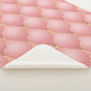 Luxus Rosa Rose Gold Diamant Sherpa Blanket Sherpadecke