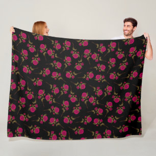 Luxus Rosa Rose Popular Floral Fleecedecke