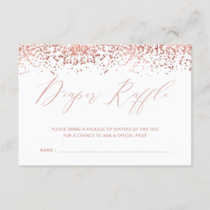 Luxus Rose Gold Baby Dusche Windeln Raffle Ticket Begleitkarte
