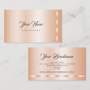 Luxus Rose Gold Effect Template Beruflich Visitenkarte