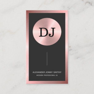 Luxus Rose Gold Imitate Monogram DJ Visitenkarte