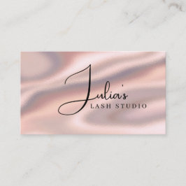 Luxus-Roségold-Satin-Wimpernstudio-Geschäftskarte Visitenkarte
