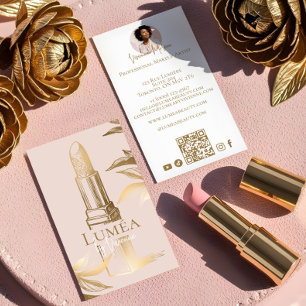 Luxus-Roségold-Schönheits-Make-up-Artist-Studio Visitenkarte