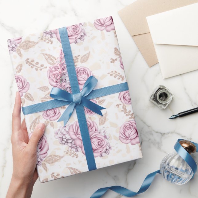 Luxus-Rosenmuster-Wrapierpapier Geschenkpapier (Schenken)