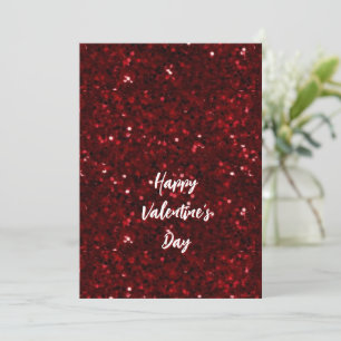 Luxus-Rot-Glitter-Frohen-Valentinstag-Special Feiertagskarte