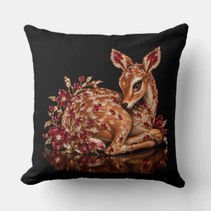 Luxus-Rotgold-Hirsch-Kunst Kissen