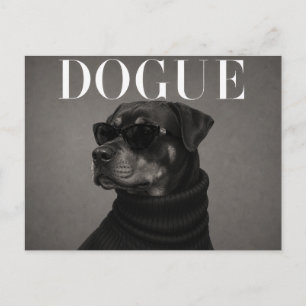 Luxus-Rottweiler-Hundeporträt Postkarte