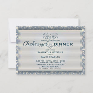 Luxus-Royal-Vintage-Probedinner-Karte Einladung