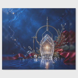 Luxus-Saphir-Juwel-Weihnachtsverpackungspapier Geschenkpapier