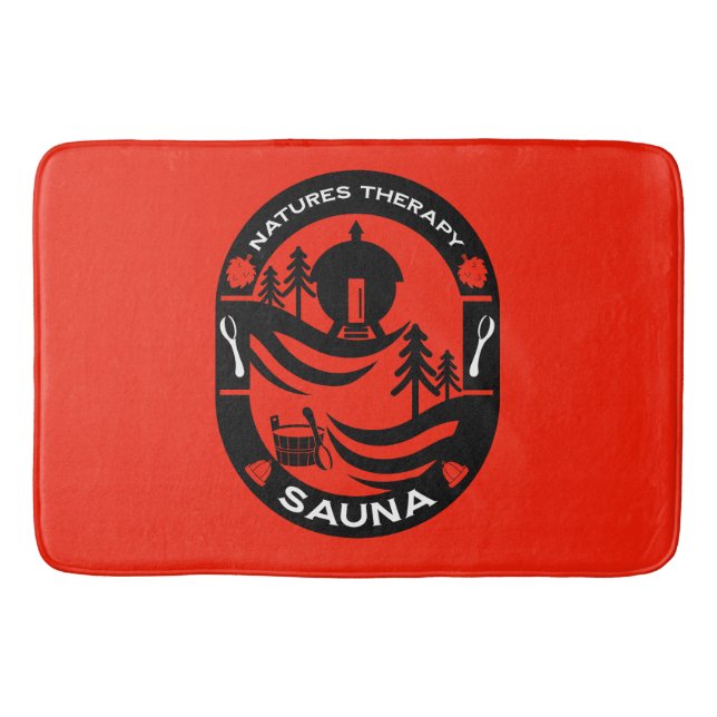 Luxus Sauna Geschenk Badematte (Vorderseite)