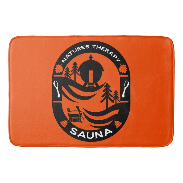 Luxus Sauna Geschenk Badematte (Vorderseite)
