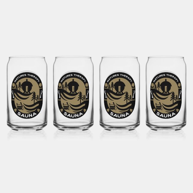 Luxus Sauna Geschenk Dosenglas (Vorderseite)